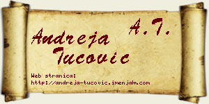 Andreja Tucović vizit kartica